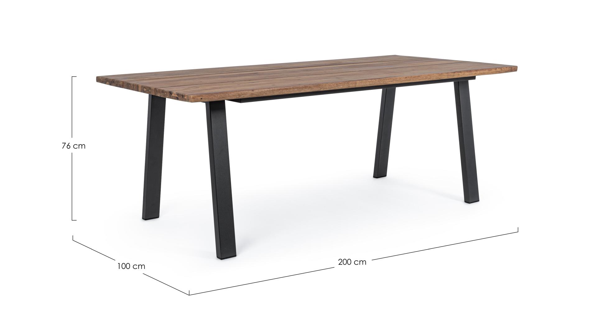 Tisch 200 cm | Outdoor OSLO anthrazit-natur