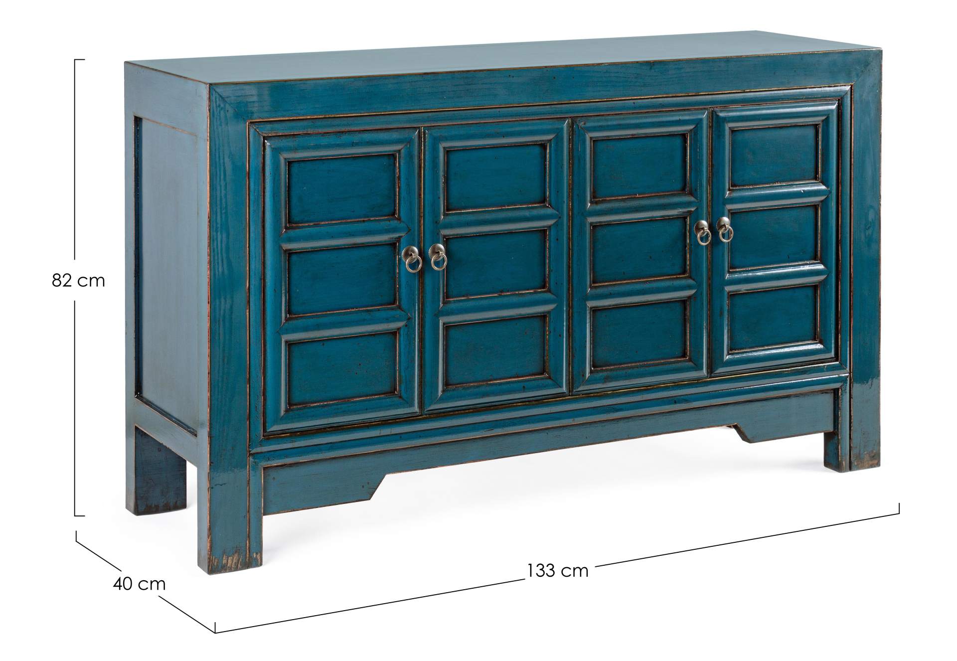 Sideboard JINAN 4 Türen BLAU