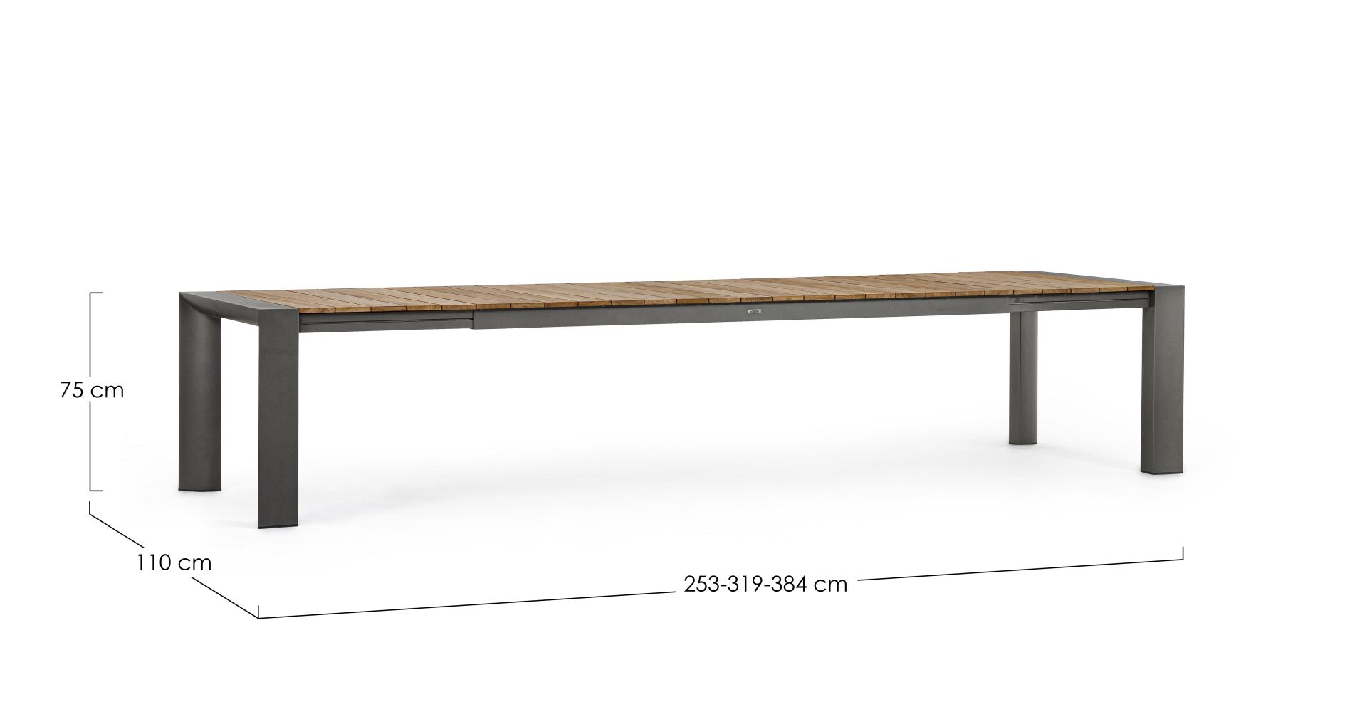 Langer Outdoor Ausziehtisch - max. 384 cm lang  CAMERON