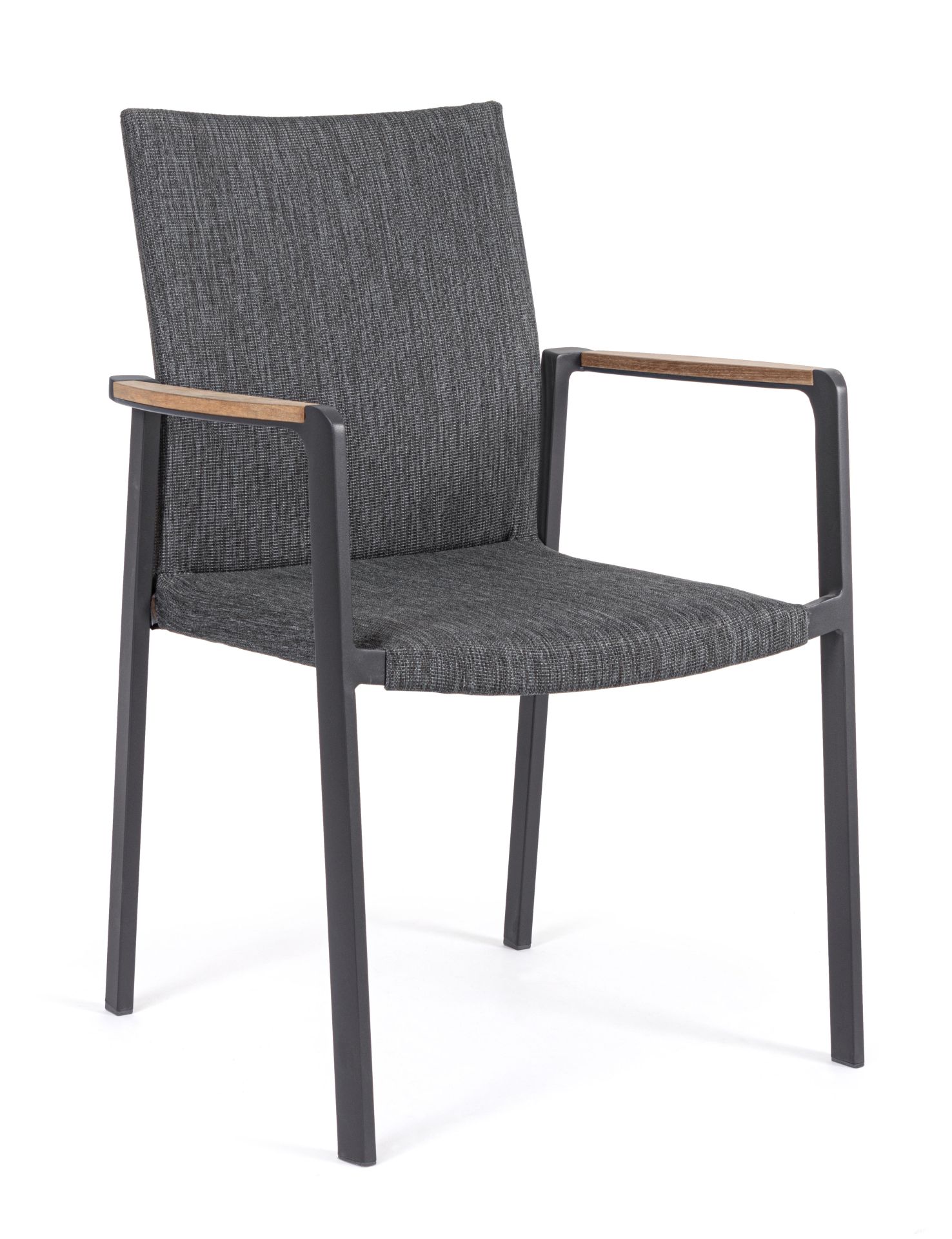 STICK CHAIR Stapelbarer Stuhl aus Netzstoff mit Armlehnen By ICF