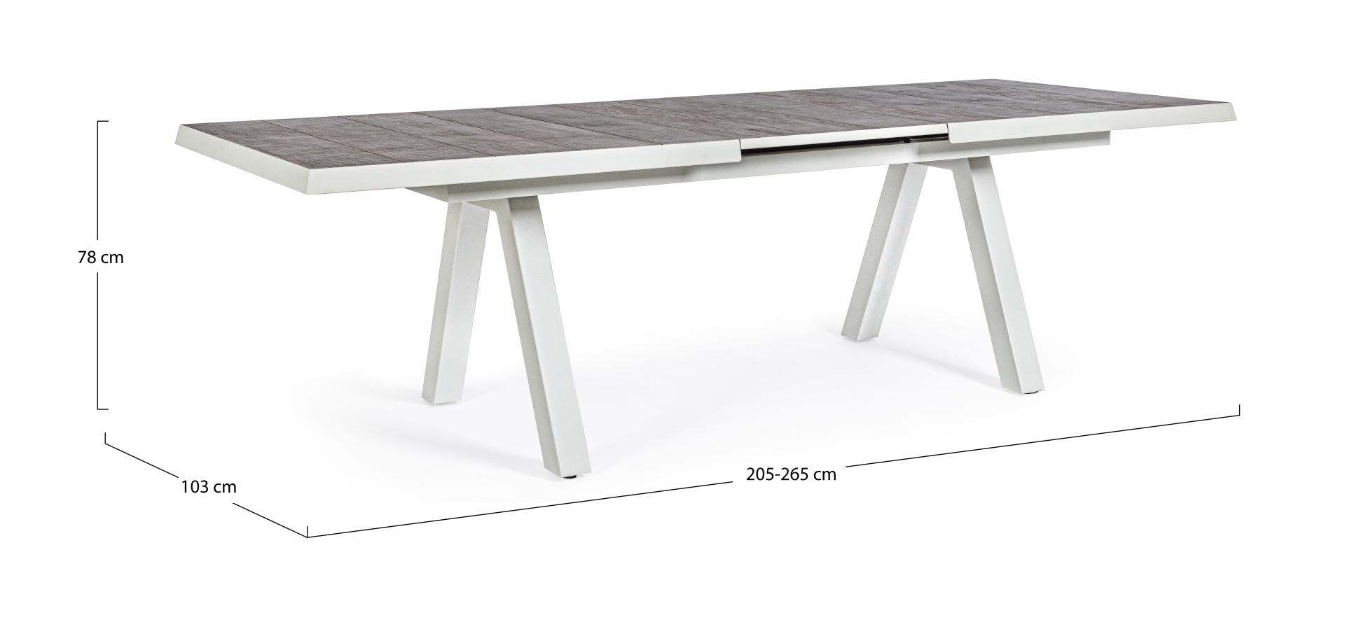 Outdoor Tisch KRION ausziehbar 205-265x103 lunar