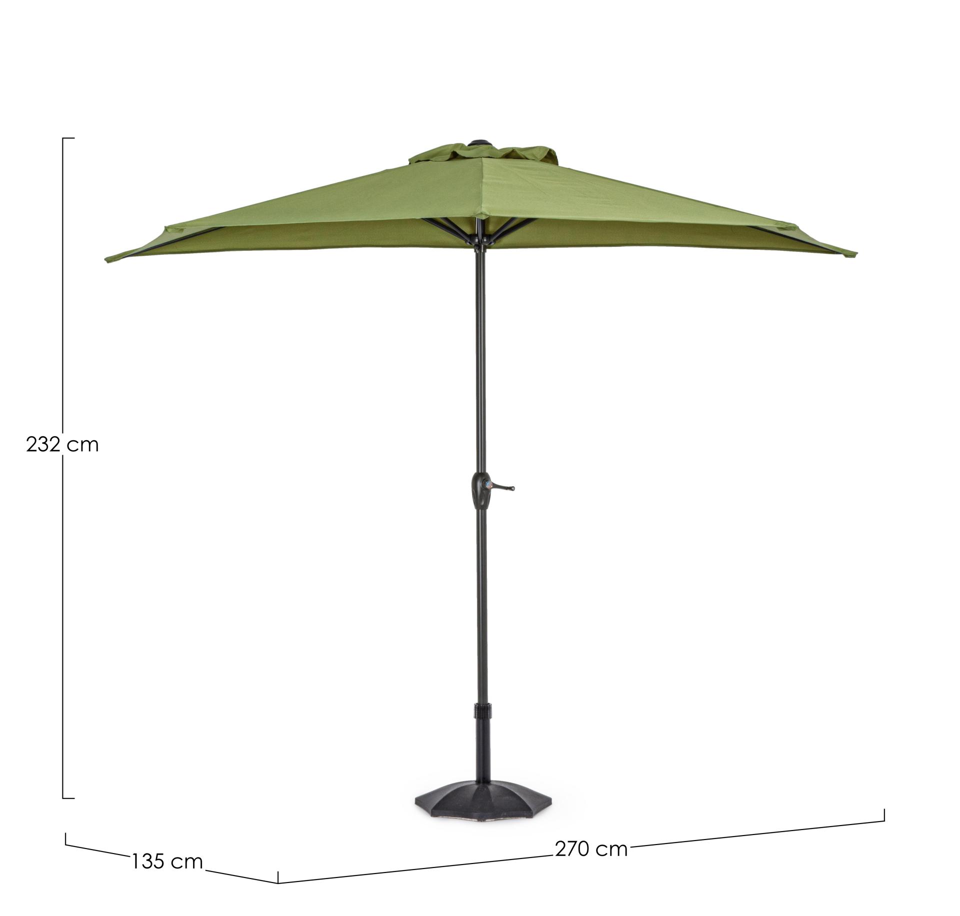 KALIFE halbrunder Sonnenschirm 2,7 olive